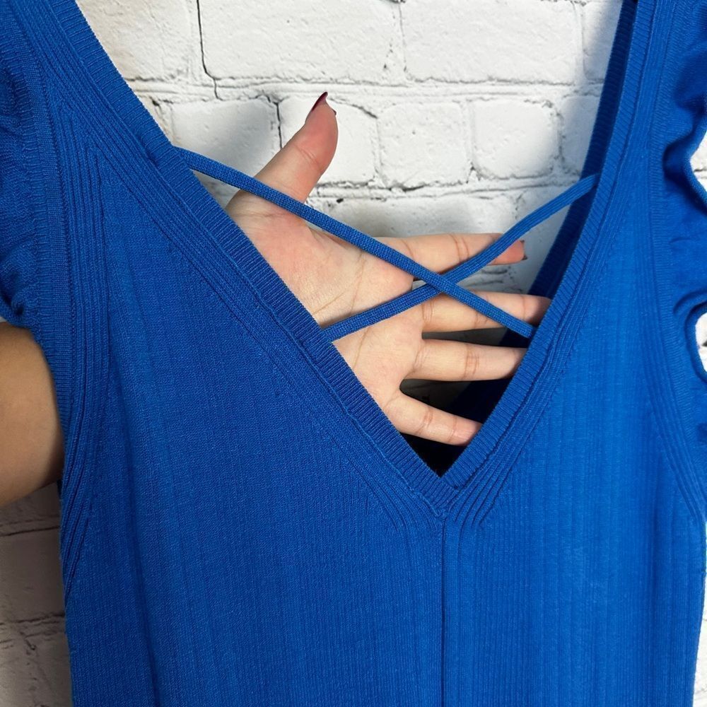 Daily Practice Blue Ribbed Dress Large - Picture 5 of 9